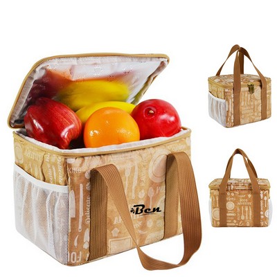 Reusable Waterproof Insulated Cooler Freezable Lunch Bag