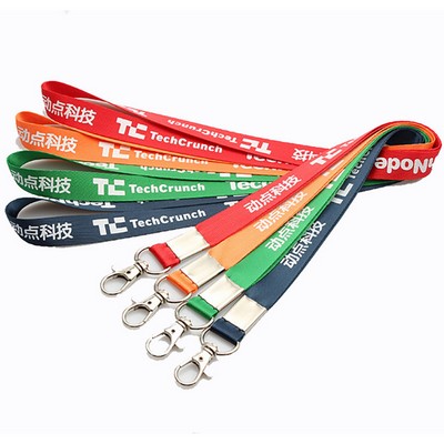 Flat Polyester Lanyard 3/4"