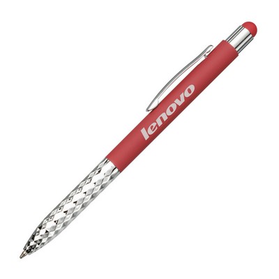 Weston Aluminum Ink Pen w/Chrome Trim - Red