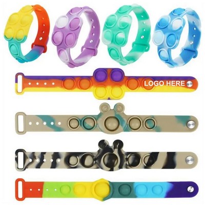 Hand Finger Press Silicone Bracelet