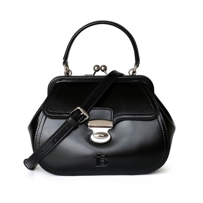 PU Leather Clasp Closure Crossbody Bag