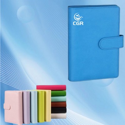 A6 PU Leather Lined Pocket Notebook