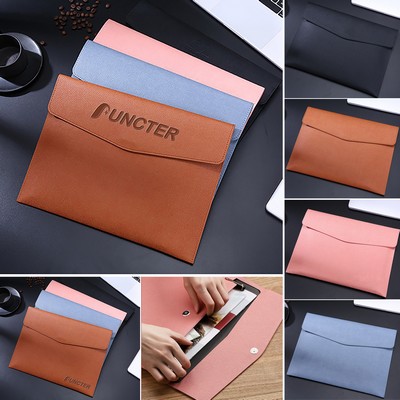 A4 File Folder Document Holder Waterproof Portfolio Envelope Folder Case with Snap Closure