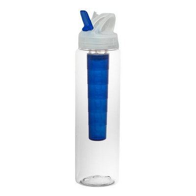 32 Oz. PET Clear Bottle w/Freedom Lid & Ice Chill'r Color & Spout Color (Domestically Decorated)