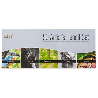 Artist's Pencil Sets - 50 Pencils, 5 Mediums (Case of 24)