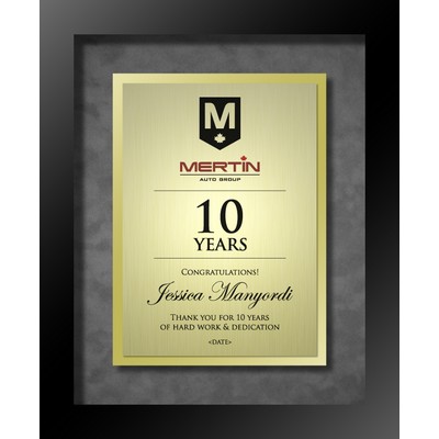 Gander (Black) - Gold Aluminum Certificate Shadow Box - Vertical 9.5"x11.5"