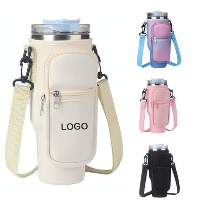 Water Bottle Carrier Bag with Pocket