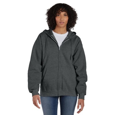 Hanes 9.7 Oz. Ultimate Cotton&reg; 90/10 Full-Zip Hood