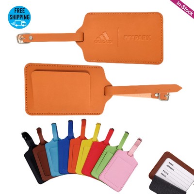 Vivid Color PU Leather Luggage Bag Tag