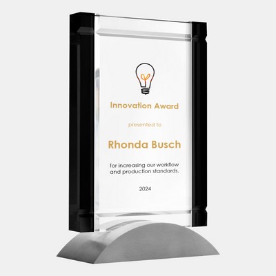 Color Imprinted Black Deco Award (Aluminum Base)