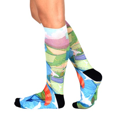 Fully Customizable 360 Full Color Over The Calf Socks