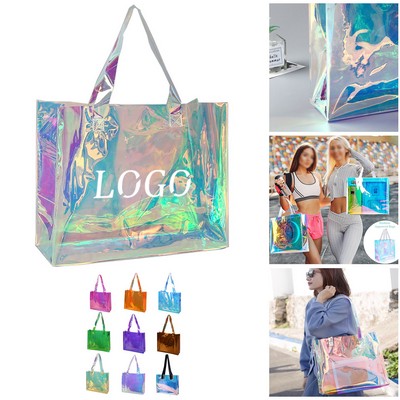 Holographic Rainbow Iridescent Tote Bag