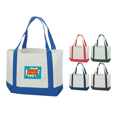 13 oz. Two-Tone Cotton Canvas Tote Bag