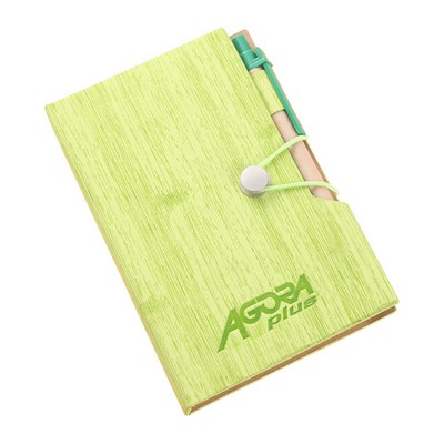 PU Leather Notepad with Colorful Sticky Notes