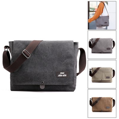 Canvas Crossbody Messenger Bag