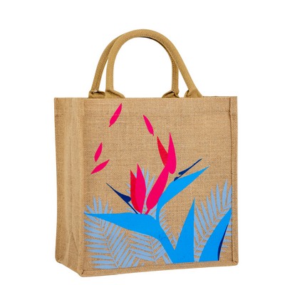 Custom Natural Jute Tote Bag 14"x15"x6"