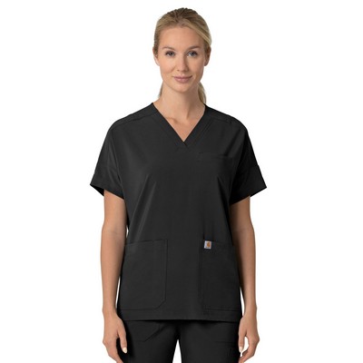 Carhartt Women's Force Cross-Flex Oversized V-Neck Scrub Top