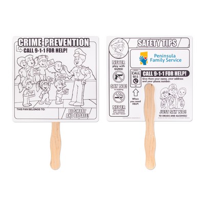 Crime Prevention Hand Fan