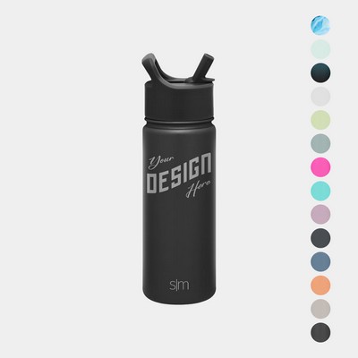 18 oz Simple Modern® Stainless Steel Insulated Water Bottle w/ Straw Lid