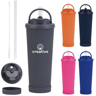 28 Oz. Leak Proof Insulated Water Bottles with Lid And Straw