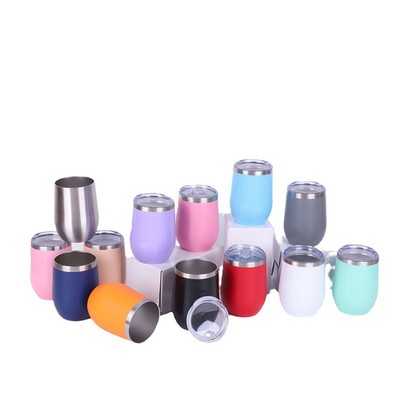 Double-layer Red Wine Cup Stainless Steel Insulation U-shaped Eggshell Tumbler Customized Logo