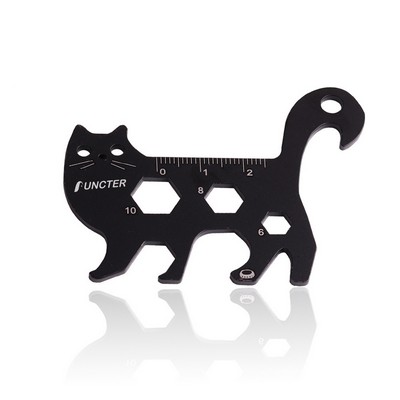 Stainless Steel Cat Shape Multitool Card