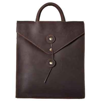 The Tove Full Grain Leather Sharp Edged Backpack (13.7"x12"x4.3")