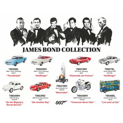 007 James Bond 1/24 Scale 7" Diecast Movie Cars