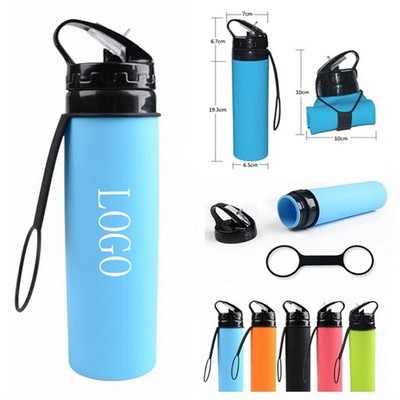 Leakproof Valve Collapsible 20oz Water Bottles