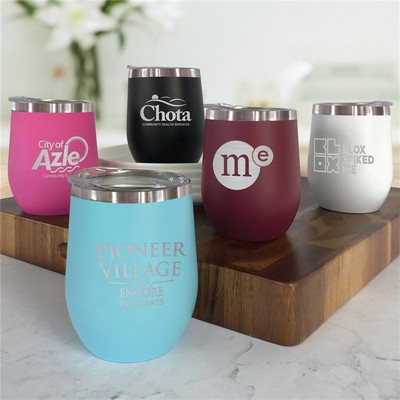 Engraved Corporate Logo Insulated Stemless Wine Tumbler