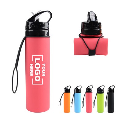 20 oz Silicone Collapsible Folding Water Bottle