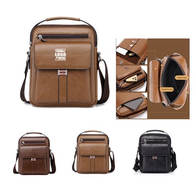 Crossbody Pu Leather Sling Backpack