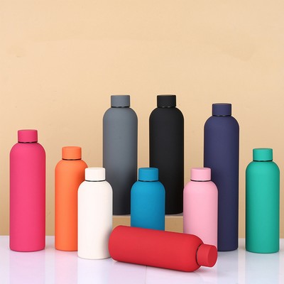 17 oz Double Wall Stainless Steel Round Vacuum Water Bottle