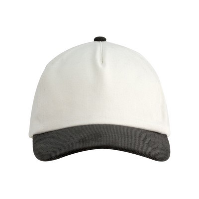 Big Accessories Two-Tone Corduroy Cap