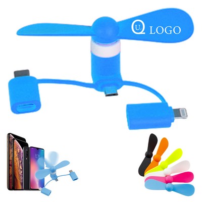 Micro Usb 3-In-1 Cellphone Fan