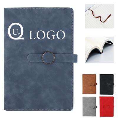 A5 Magnetic Buckle Skin Feeling Leather Notebook