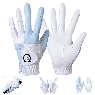 Blue And White Golf Gloves