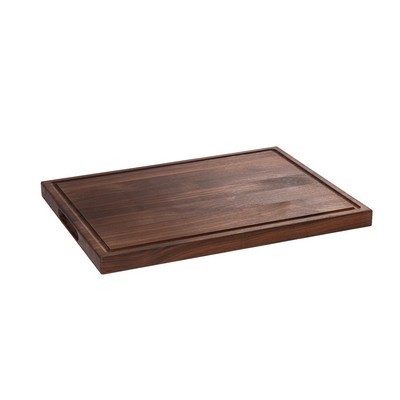 Walnut butcher block with juice groove intended handles 18x12x1-1/4