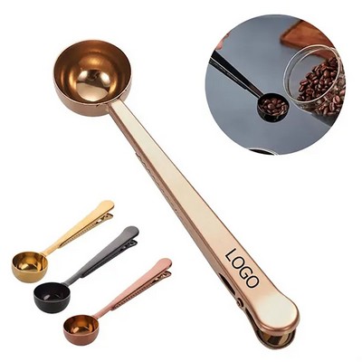 Coffee Bean Spoon With Clip