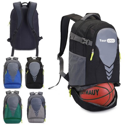 35L Basketball Backpack With Bottom Ball Compartment