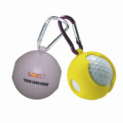 Single Golf Ball Cover With Carabiner Hook