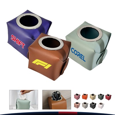 Multi-Functional Leather Tissue Box