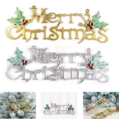 Christmas Alphabet Decorative Plaques for Tree Hanging