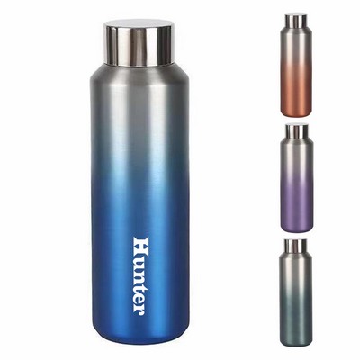 Portable gradient stainless steel insulated water bottle