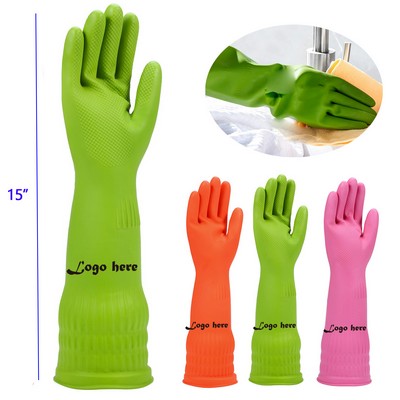 15 Inches Rubber Gloves for Cleaning