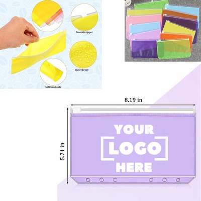 A5 Six-Hole Transparent PVC Pouch For Binder Notebooks