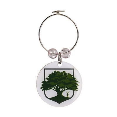 1"Offset Printed Wine Charm