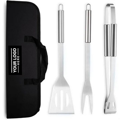 3-Piece BBQ Tool Set for Grilling Enthusiasts and Chefs