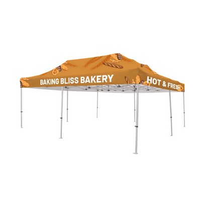 20' x 20' Canopy w/50 mm Hexagonal Aluminum Frame and Wheeled Bag