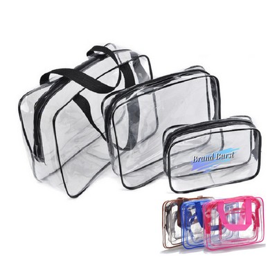 3pcs Clear Makeup Bag Sets